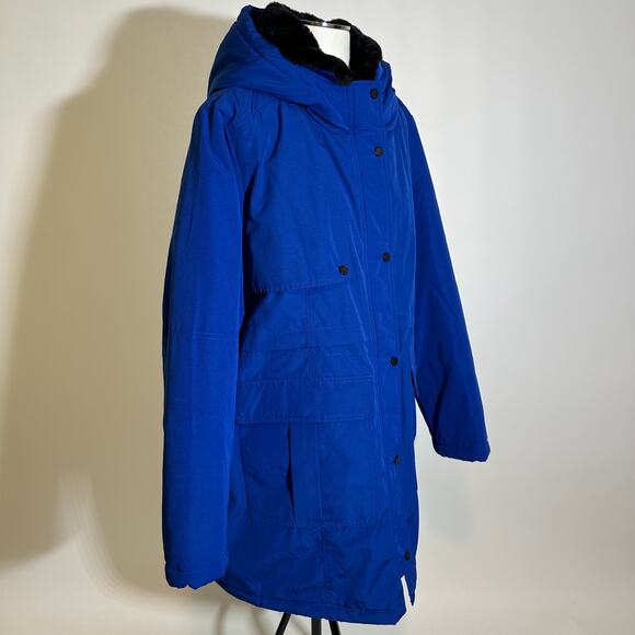 Fleet Street Storm Weight Puffer Coat Cobalt Blue Womens Plus Size 2X Hooded - Picture 3 of 13